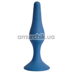 Анальная пробка Loveshop Silicone Conical Plug Small, синяя - Фото №1