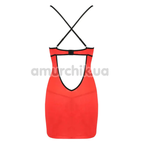 Комплект Passion Free Your Senses Femmina Chemise, красный: пеньюар + трусики-стринги