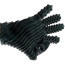 Перчатка для мастурбации Fist It Silicone Masturbation Glove - ребристая с пупырышками, черная - Фото №3