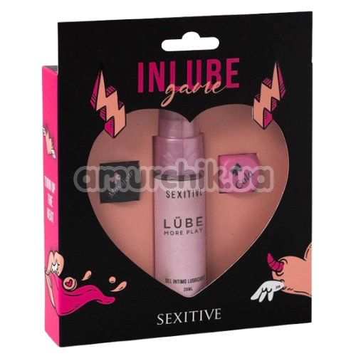 Набор Sexitive Inlube Game: лубрикант Lube More Play + секс-игра кубики - Фото №1