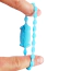 Виброкольцо для члена Hision Beads Ring, голубое - Фото №7