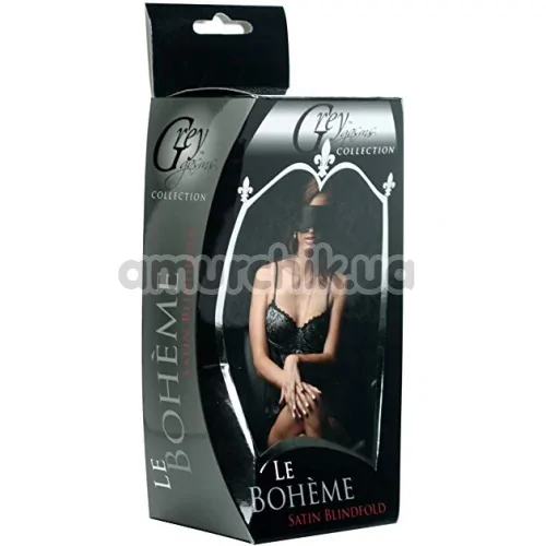 Маска на очі Le Boheme Satin Blindfold, чорна
