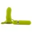 Анальная пробка с вибрацией Purrfect Silicone, 10 см зеленая - Фото №1