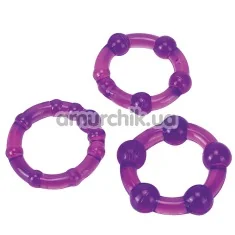 Набор эрекционных колец Ultra Soft & Stretchy Pro Rings Purple, 3 шт - Фото №1