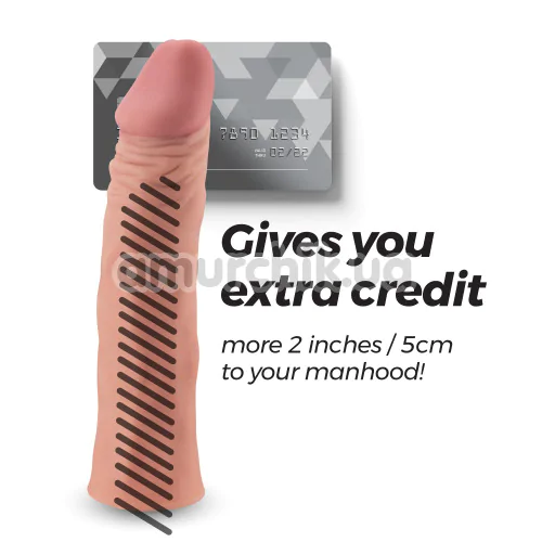 Насадка на пенис Crushious The Macho Extender Sleeve, телесная