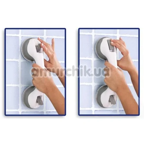 Подвійна ручка на присосці для душу Sex In The Shower Dual Locking Suction Handle, біла