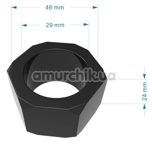 Эрекционное кольцо Get Lock Nust Bolts Cock Ring, черное