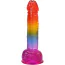 Фалоімітатор Doc Johnson Crystal Jellies Realistic Cock With Balls 8.5, мультикольоровий - Фото №4