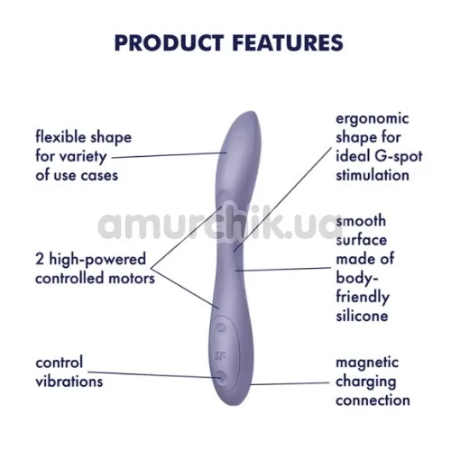 Вибратор для точки G Satisfyer G-Spot Flex 2, фиолетовый