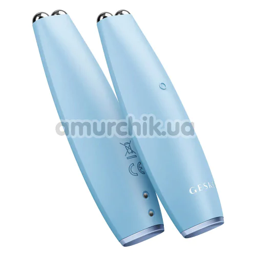 Микротоковая ручка для подтяжки кожи лица Geske MicroCurrent Face-Lift Pen 6 in 1, голубая