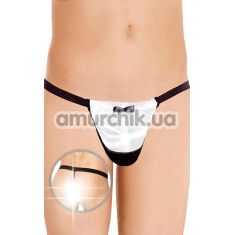 Трусы-стринги мужские Thong белые официант (модель 4417) - Фото №1
