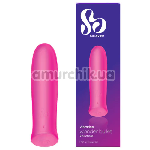 Кліторальний вібратор So Divine Vibrating Wonder Bullet, рожевий