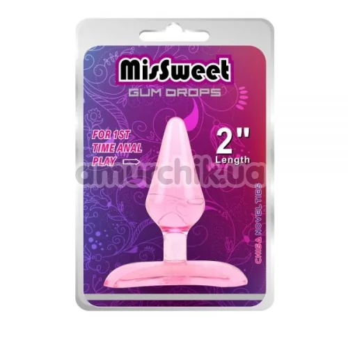 Анальна пробка MisSweet Gum Drops, рожева