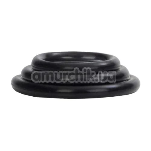 Набор эрекционных колец Silicone Support Rings, черный