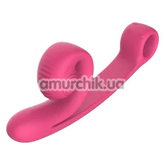 Вибратор для клитора и точки G Snail Vibe Curve, розовый - Фото №1