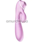 Вібратор з вакуумним симулятором 2 in 1 Clit Sucker Rabbit Vibrator PL-VR21562, рожевий - Фото №1