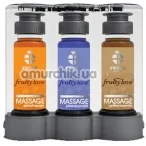 Набор для массажа Fruity Love Massage с согревающим эффектом - абрикос/апельсин, ваниль/кассис, корица/черника, 3 x 50 мл - Фото №1