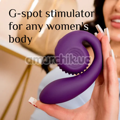 Вибратор для клитора и точки G Snail Vibe Gizi, фиолетовый