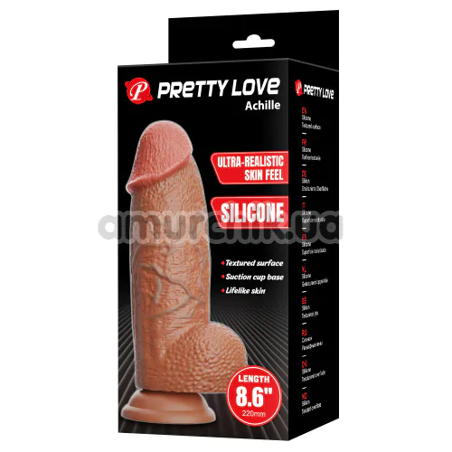 Фаллоимитатор Pretty Love Achille, коричневый