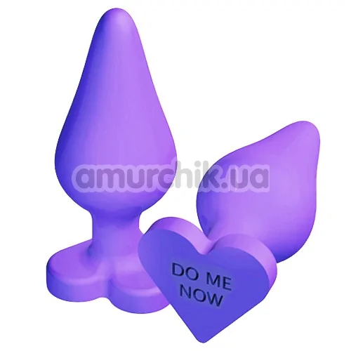 Анальна пробка Naughtier Candy Heart, фіолетова - Фото №1