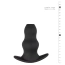 Анальна пробка Hollow Silicone Butt Plug, чорна - Фото №4