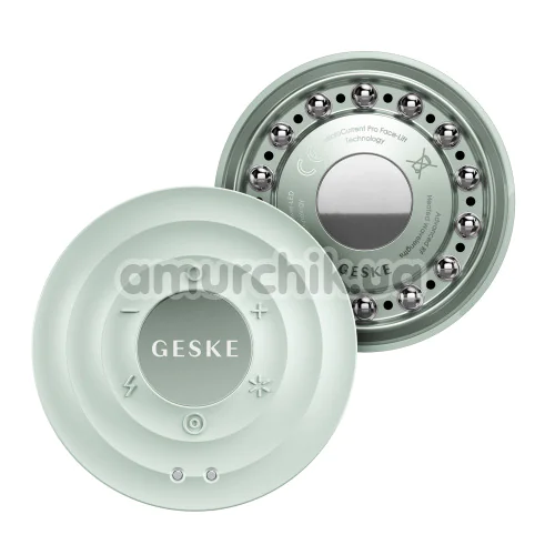 Микротоковый LED-излучатель для восстановления кожи лица Geske Anti-Aging Skin Renewer Metallic 9 in 1, зеленый