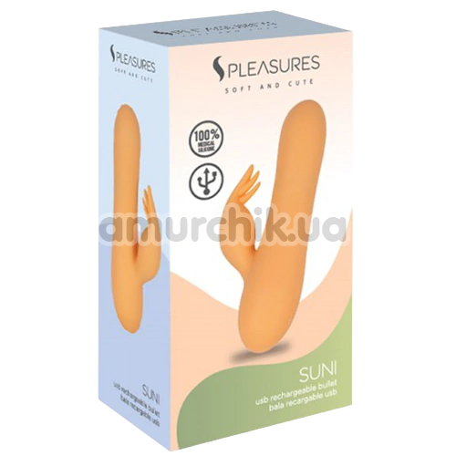 Вібратор S Pleasures Soft And Cute Suni, помаранчевий