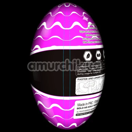Мастурбатор Lovetoy Giant Egg Grind Ripples Edition, прозрачный
