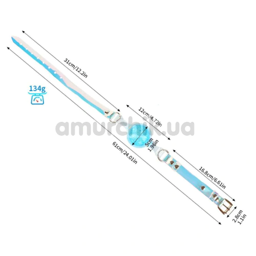 Кляп Liebe Seele Crystal Ball Gag Large, блакитний