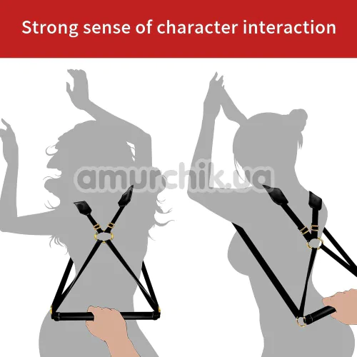 Бондажный набор Lockink Yeahwow Doggy Style Saddle Set, черный