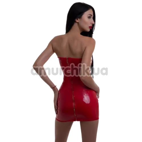 Мини-платье лаковое D&A 3094, красное