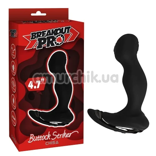 Вибростимулятор простаты Breakout Pro Buttock Striker, черный