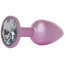 Анальная пробка с прозрачным кристаллом Exclusivity Jewellery Pearl Pink Plug S, розовая - Фото №1