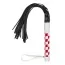 Батіг S&M Leather Flogger, біло-червоний