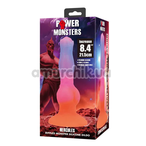 Фаллоимитатор Power Monsters Hercules, разноцветный
