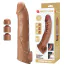 Насадка на пеніс Pretty Love Silas, світло-коричнева - Фото №11