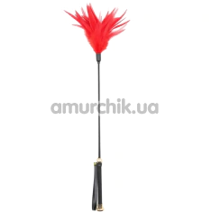 Перышко для ласк DS Fetish Tickler With Feather, красное - Фото №1