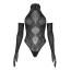 Боди Leg Avenue Lace Halter Teddy And Long Gloves, черное - Фото №7