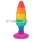 Анальная пробка ToyJoy Pride Hunk Plug Large, радужная - Фото №1
