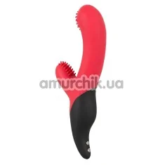 Вібратор Javida Nubby Vibe With Clit Stimulator, червоний - Фото №1