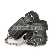 Нашийник з фіксатораи для ніг Easy Toys Collar & Ankle Restraint Set, чорний - Фото №1