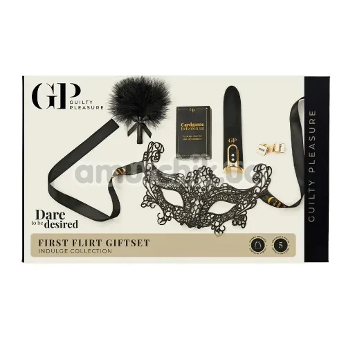 Набір секс-іграшок Guilty Pleasure First Flirt Giftset, чорно-золотий