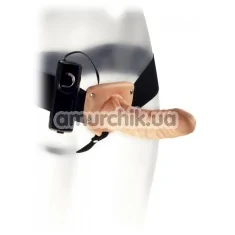 Страпон з вібрацією Kinx The Extender Plus Vibrating Strap-On 6, тілесний - Фото №1