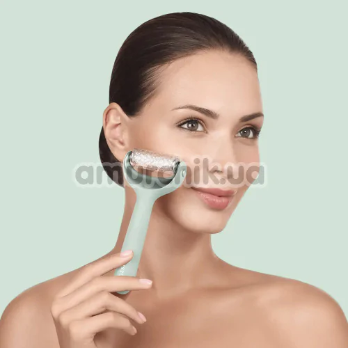 Массажер-роллер для лица и тела с микроиглами Geske MicroNeedle Face & Body Roller 8 in 1, зеленый