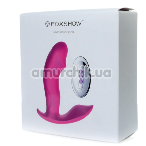 Вибратор с пульсацией и подогревом Foxshow Silicone Panty Vibrator And Pulsator, розовый