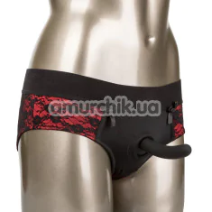 Страпон Scandal Crotchless Pegging Panty Set, черный - Фото №1