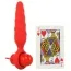 Анальная пробка с вибрацией Kink Silicone Vibrating Butt Plug, красная - Фото №2