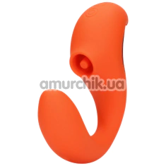 Вібратор з пульсацією Loveline G-Spot Vibrator With Clitoral Pulse Wave, помаранчевий - Фото №1