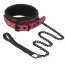 Ошейник с длинным поводком Blaze Luxury Fetish Collar and Leash, розовый - Фото №1