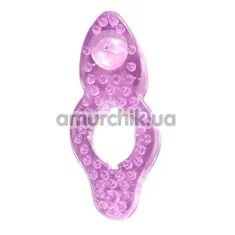 Ерекційне кільце Silicone Love Rings, фіолетове - Фото №1